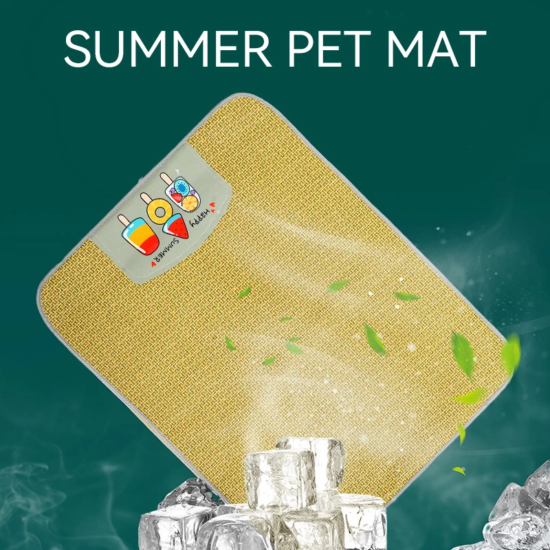 Ice Silk Summer Cool Cat Pad Bed Breathable Pet Supplies Training Dog Cooling Pet Puppy Pad Pet Mats