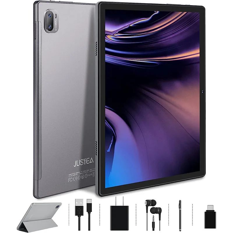 Global Version JUSYEA J10 Tablet 10.1 Inch Octa Core 4+64GB 8000 mAh Tablete PC 120Hz 2.5K LCD Display Gary Tablet Android 12