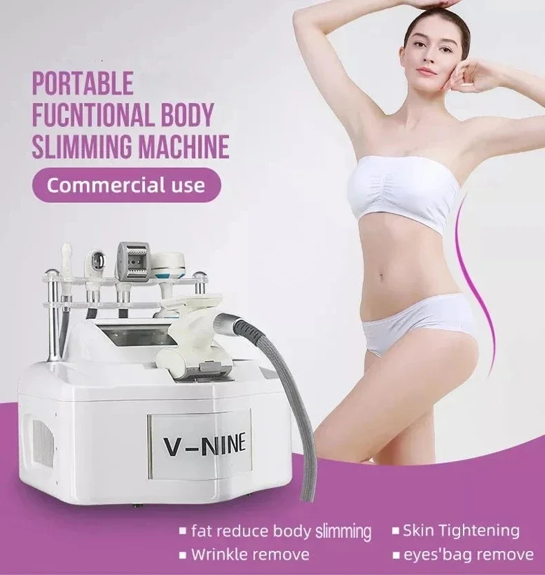 

Cellulite Remover V9 Body Shape Infrared Vacuum Roller Weight Loss 40khz Cavitation Vacuum r-f Machine for Salon Butt Lift