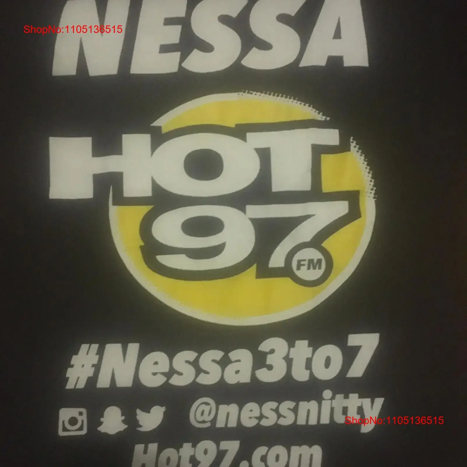 HOT 97 NESSA T Shirt GRANDE New York City Rap Radio Station vintage lavado roupas de grife Unissex esticado Casual streetwear