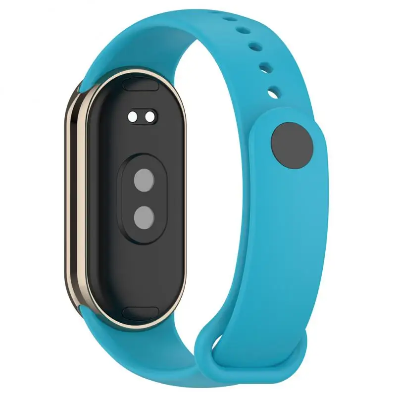 สายรัดข้อมือแจ็ค RCA กันน้ำดีไซน์ปลั๊กโลหะ Mi band 8ใช้งานง่ายกันน้ำทนทานสายทดแทนสายรัดข้อมืออัจฉริยะสวมใส่ได้