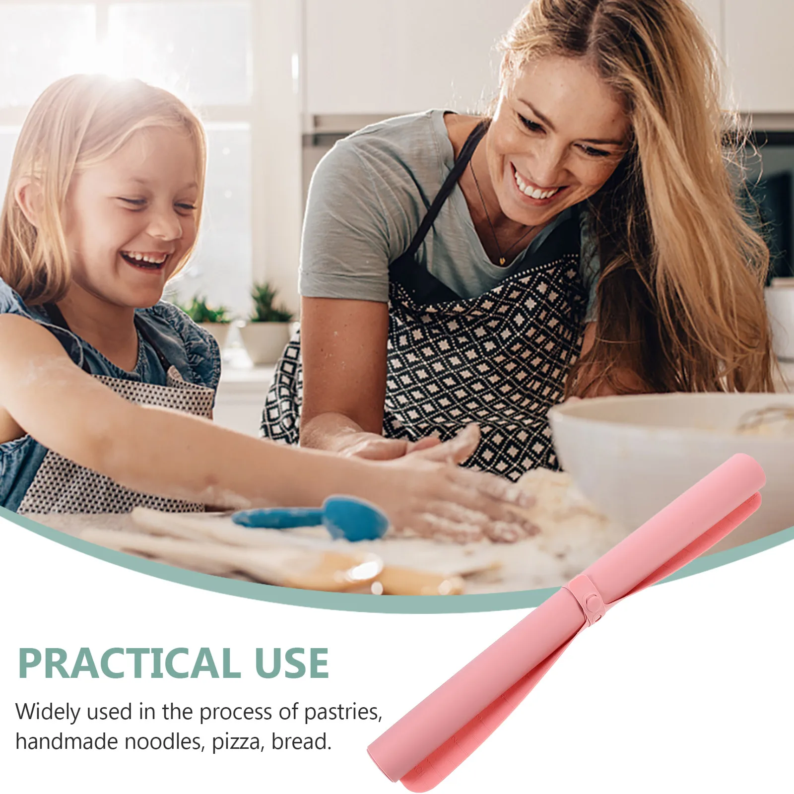 

Premium Silicone Kneading Mat with Measurement Non-Slip Dough Rolling Pad for Baking Pizza Bread Pastry Kitchen Use