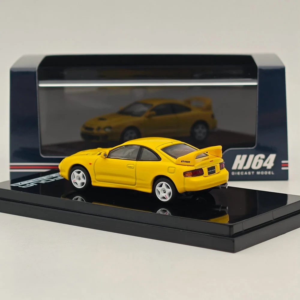 Hobby Japan 1/64 For CELICA GT-FOUR ST205 JDM STYLE Yellow HJ642064AY Diecast Models Car Collection Auto Toys Gift