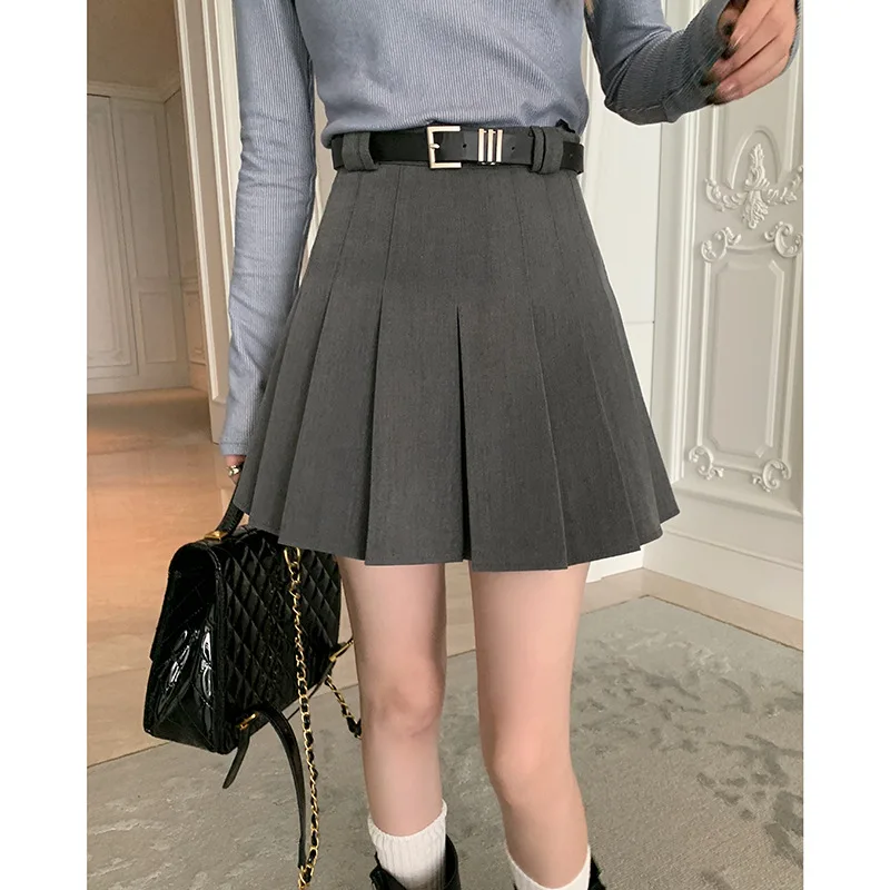 

Женская юбка Hellokay А-силуэта, весна 2024, новая модель, с высокой талией, плиссированная, корейский стиль, из полиэфирного волокна