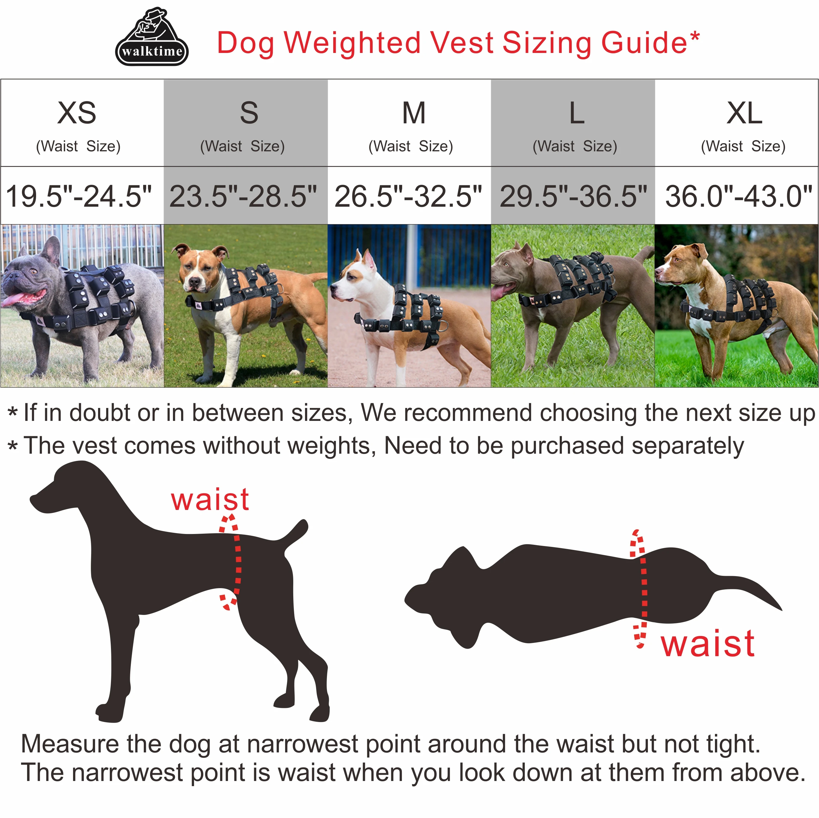 Dog Harness With Pouches Service Dog Weighted Vest Equipment For Large Medium Small Dogs/Pulling/Walking/Workout/Free Weight