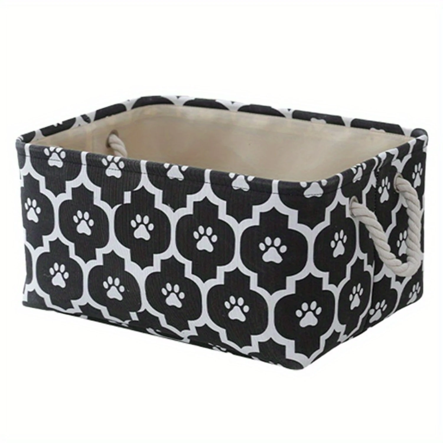 1pc Pet Toy Basket, Dog Toy  Box With Handle, Felt  Bin For Dog Toys And Accessories Pet Supplies Christmas dog toys Rabbit toys