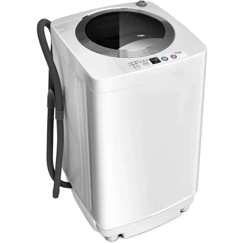 

Portable Washing Machine, Full Automatic Washer and Spinner Combo, 8 LBS Capacity Compact Laundry Washer Spinner