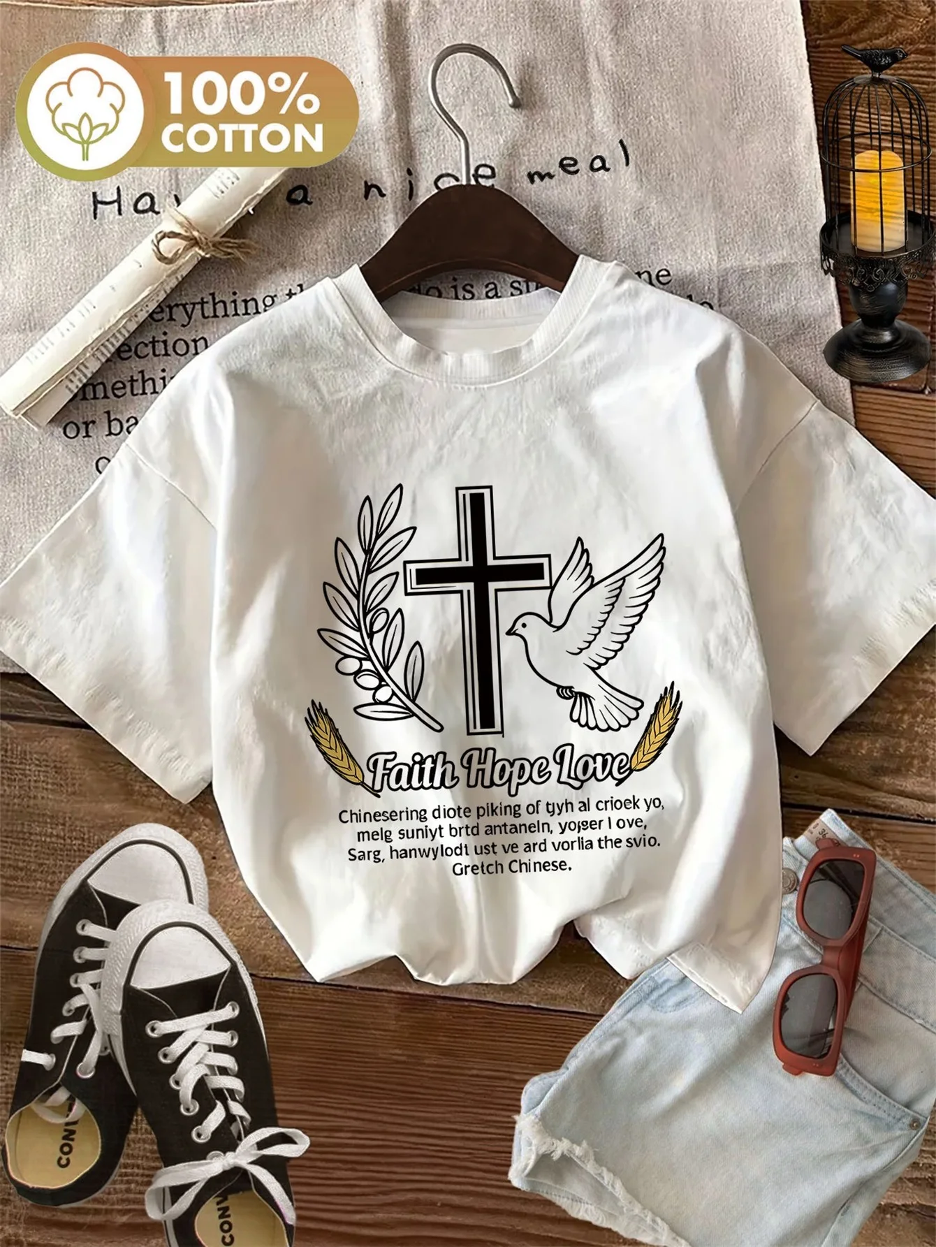 Women's Fashion Printed T-Shirt for Daily Outings and Holiday Gatherings, Regular Length, All-Season, Women's Clothing