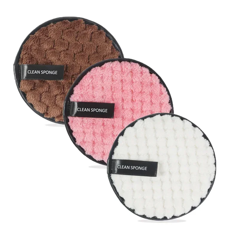 NEW Fiber Remover Pad Reusable Face Clean Sponge Towel Cosmetic Cloth Foundation Liquid Cream Powder Puff  Cosmetics