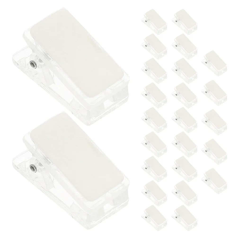 35 Pcs Self-Adhesive Clip Badge Id Card Clips Entrained for Work Plastic Name Holder