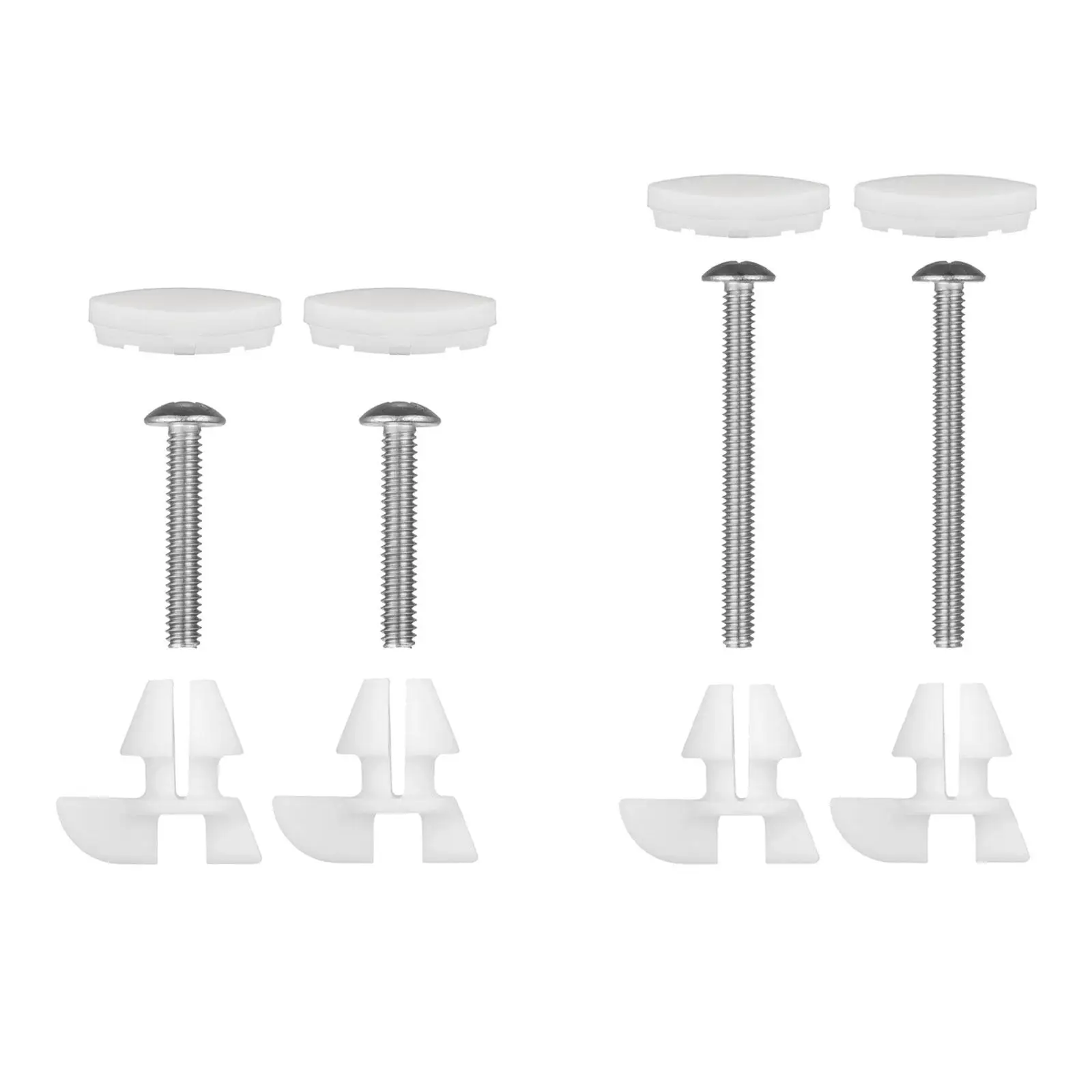 Toilet Seat Stability Bolts Quick Install Anti Slip Sound Absorbing Bumper Set for Bathroom Repair Solutions