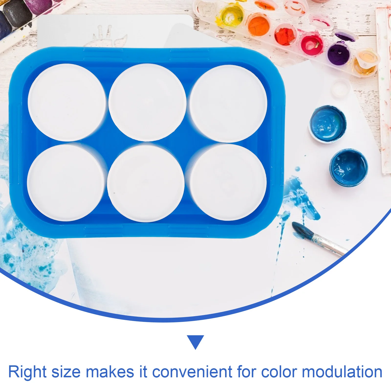 

Color Box with Mugs Painting Colour Mixing Tray Cups Trays for Watercolor Plastic