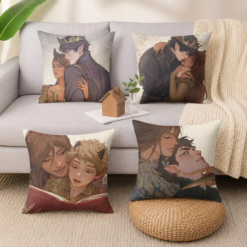 Novel The C-Cruel Prince Cushion Cover Wrinkle-Resistant Short Plush Cushion Covers Breathable Machine-Washable