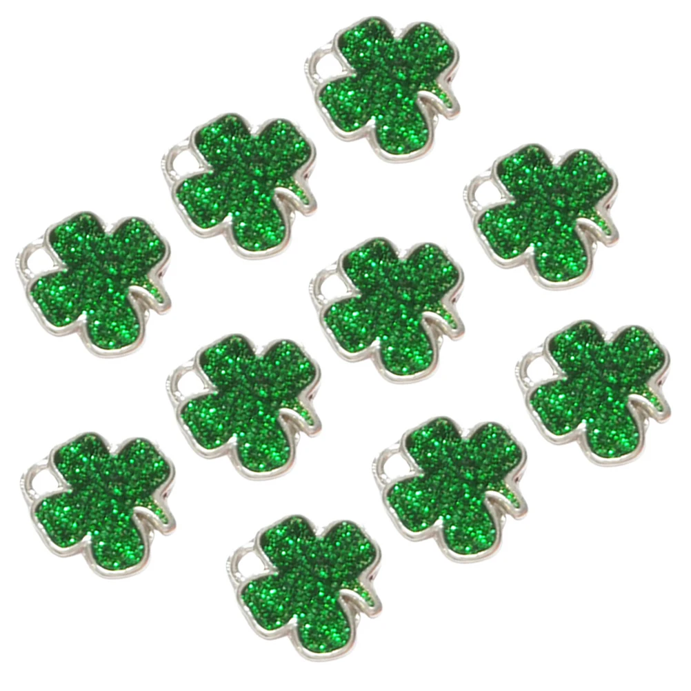

10Pcs FourLeafCloverPendant Necklace MiniJewelryAccessories AlloyKeychain DurablePlating DIYJewelry CraftSupplies Gifts