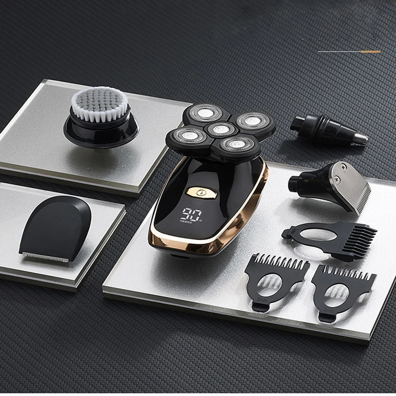 

Электробритва для мужчин, многофункциональный набор для ухода за кожей, 5-в-1, перезаряжаемый комплект для личного использования