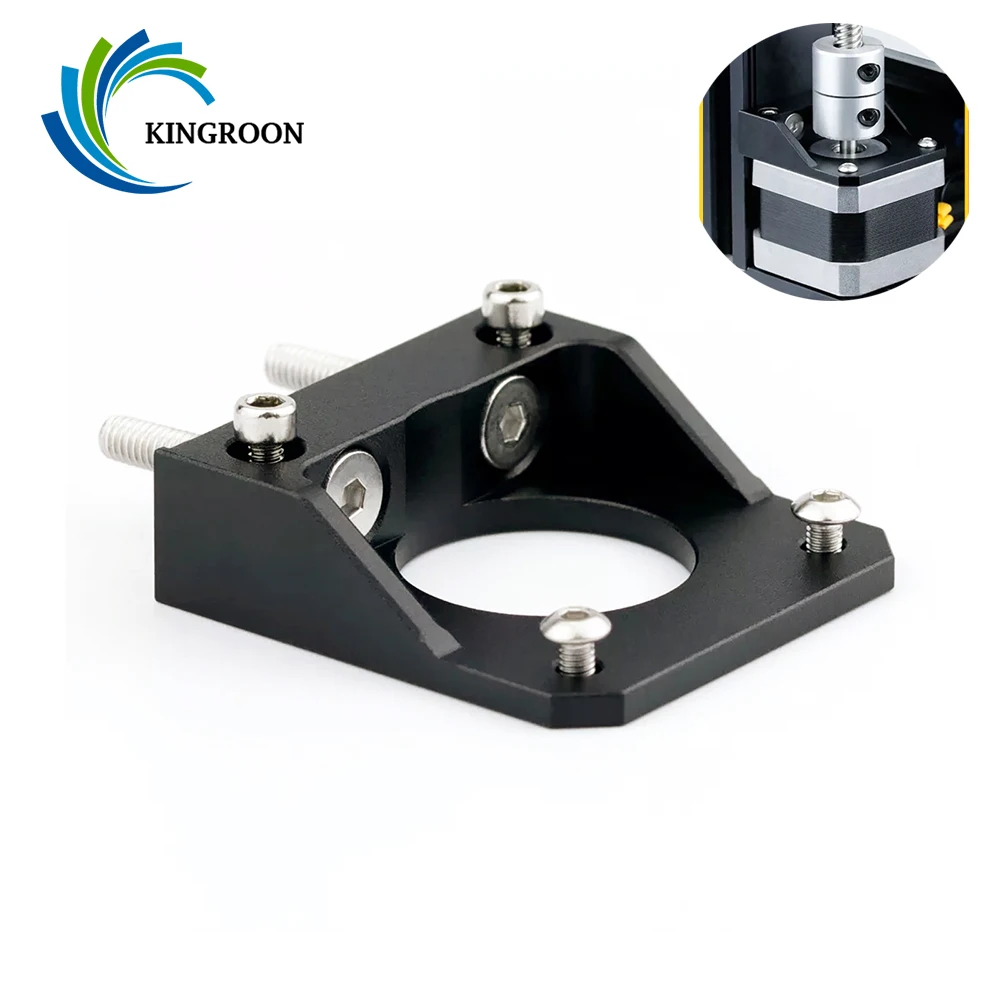 KINGROON Z-axis Stepper Motor Mount Fixed Bracket Aluminum Z-Rod Bearing Holder for Ender 3-V2 Ender 3-Pro 3D Printer Parts