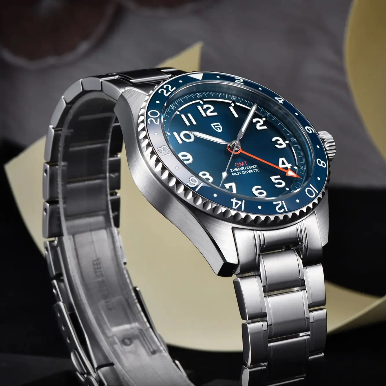 PAGANI DESIGN 2024 ใหม่หรูหราLeisureนาฬิกาTMI NH34AอัตโนมัติGMTนาฬิกาสําหรับชายRelogios Masculino