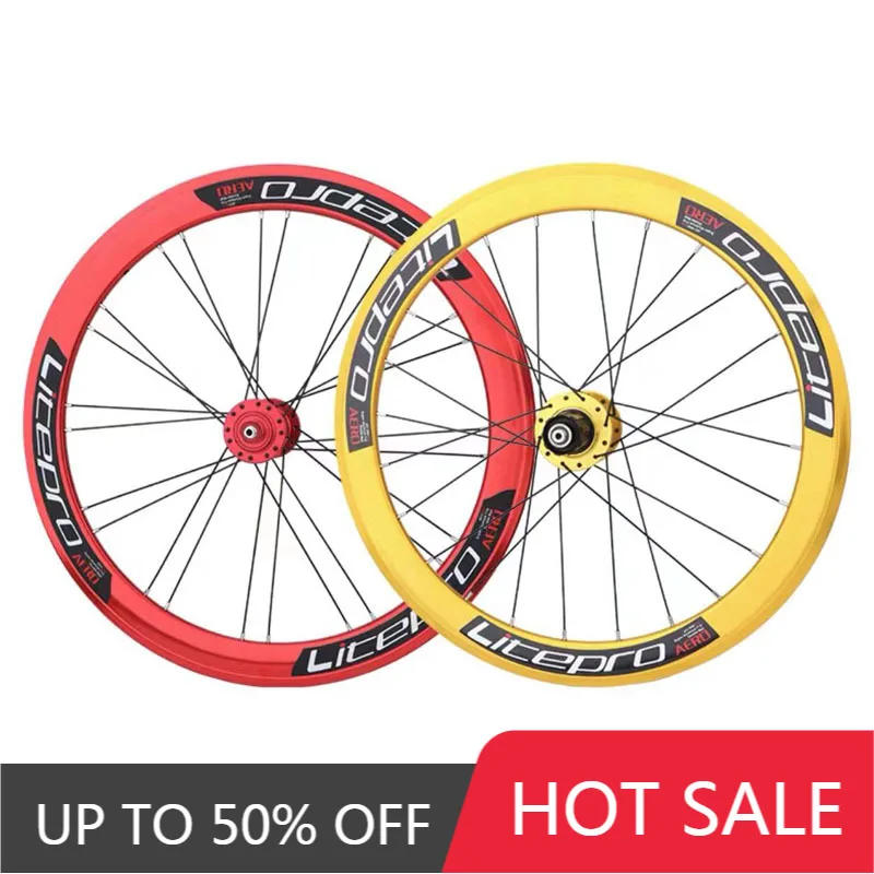 

STLF LP Litepro Folding Bike 20 Inches 406 451 High Frame Wheel Set 100/135 Disc Brake V Brake Aluminium Alloy 4 Bearing Double