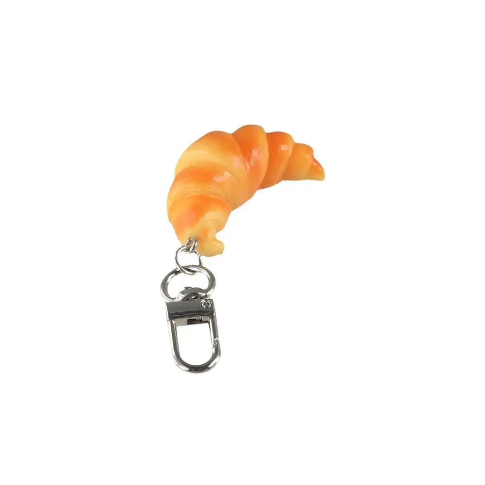 Keyring Croissant Keychain Funny Cartoon Simulation Food Toy Creative Cute Food Model Pendant Hanging Accessory