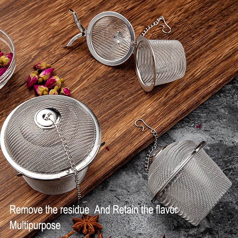 Tea Infuser Strainer Stainless Steel Teapot Sieve Tea Bag Tea Diffuser Poop Teaware Mesh Filter for Spice Tea Accessories