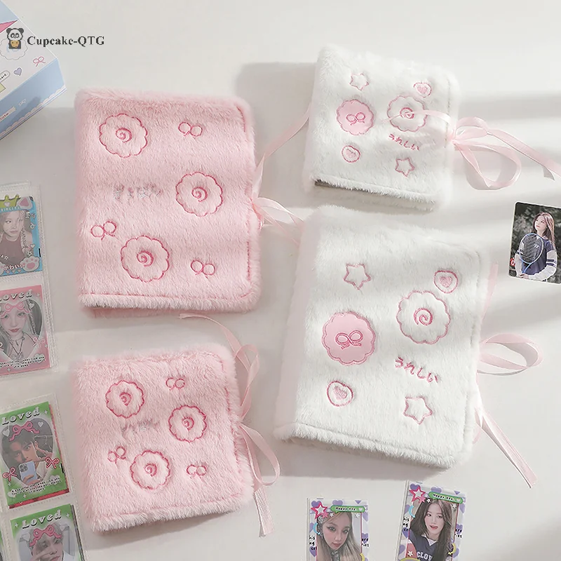 

Эстетическая A5 A6 плюшевая книга со звездой и рыбой, папка с рукавами, карточная книга, коллекция фотокарточек