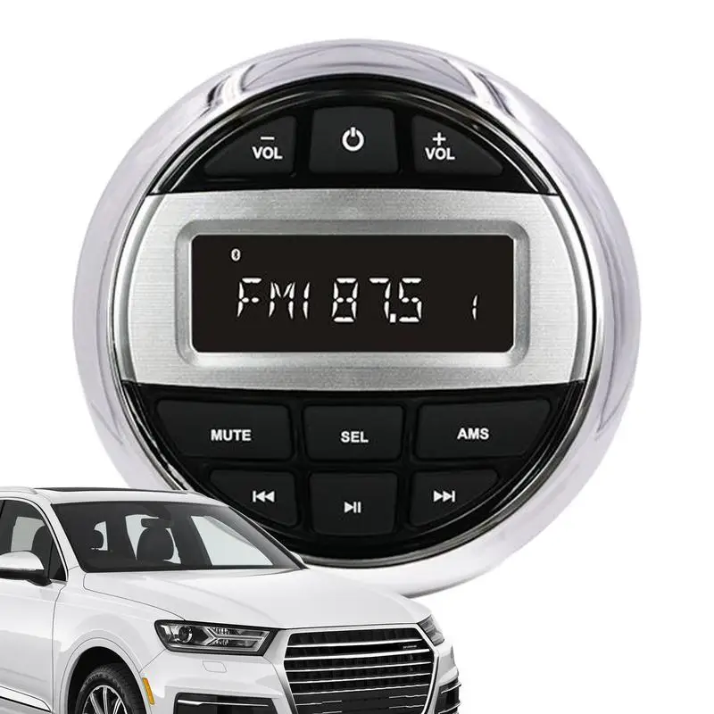 

Car FM Transmitter auto Player Adapter Waterproof Wireless Music Player Round Car Radio Receiver Player Fm Radio for Cars Trucks