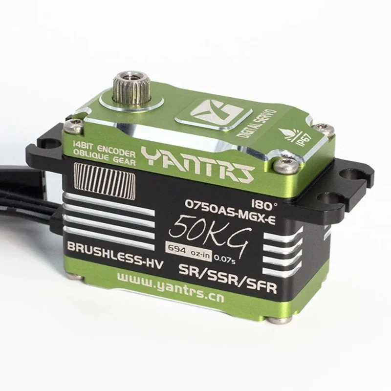 50kg IP67 Waterproof Digital Brushless High Speed Servo with Encoder Magnetic Coding 8.4V High Voltage 0750AS-MGX-E for RC Robot