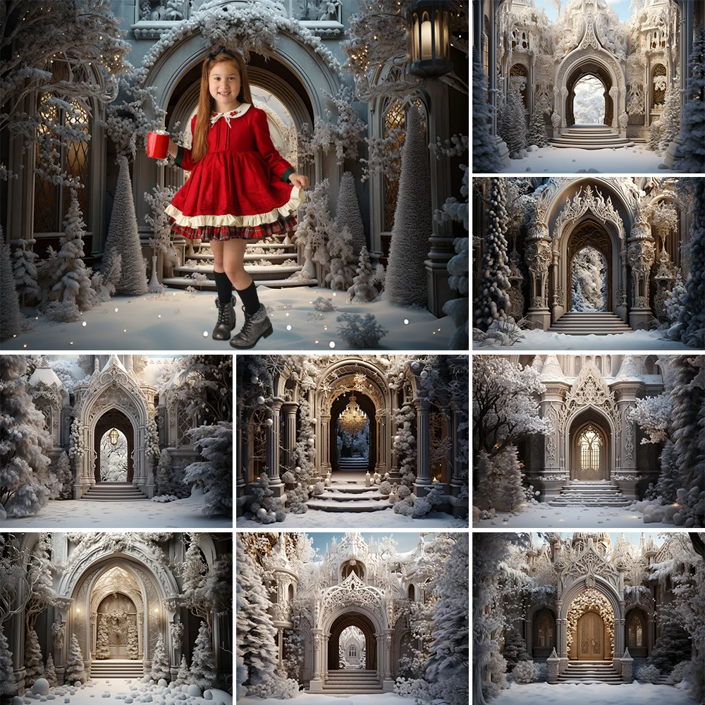 

Mocsicka Christmas Photography Backdrops Dream Castle Gift Baby Portrait Photographic Family Party Backgrounds Photo Studio Prop