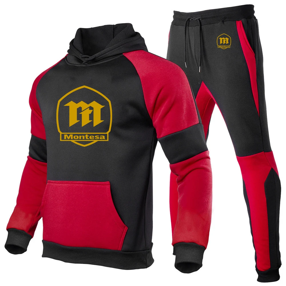 

Montesa Espana Motorcycles 2025 Men's Set Hot Sales Tracksuit Sportswear Hoodies+Fashion Jogging Sports Pants Suits