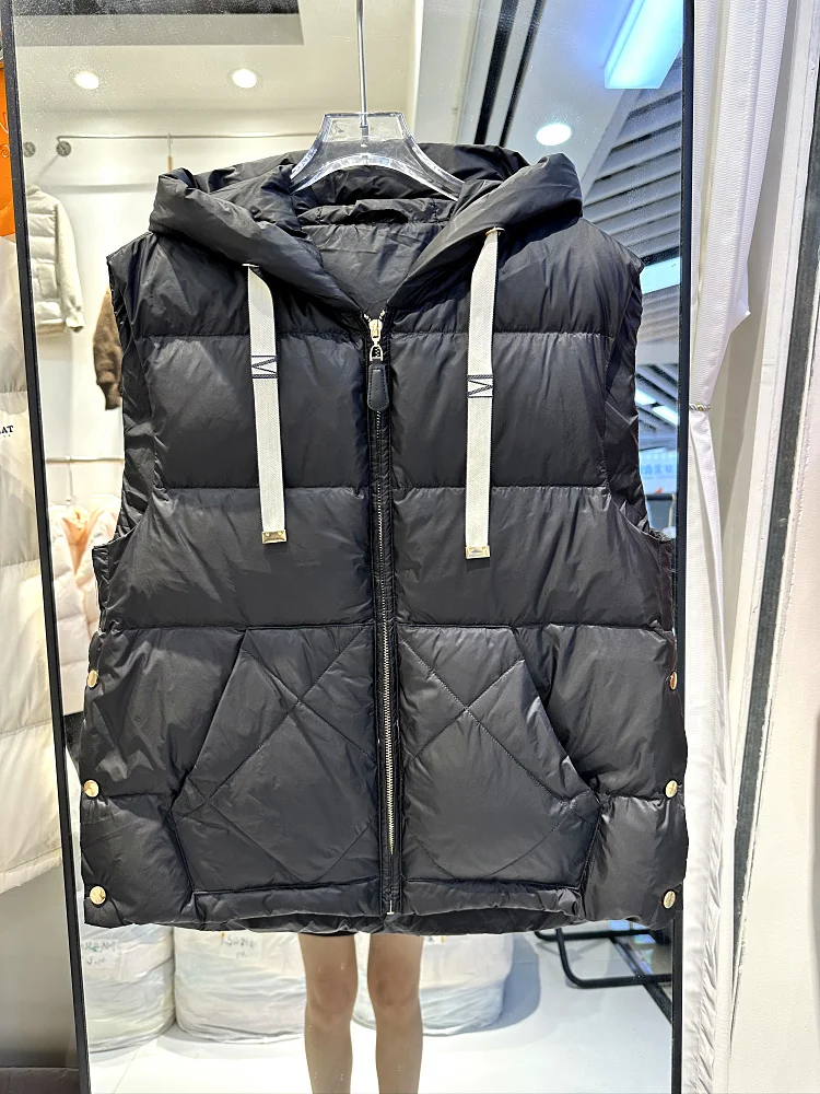 Damska pikowana kamizelka z wzorem w romby, płaszcz puchowy, koreański styl, ciepła, do noszenia na co dzień, jesień-zima, nowość...