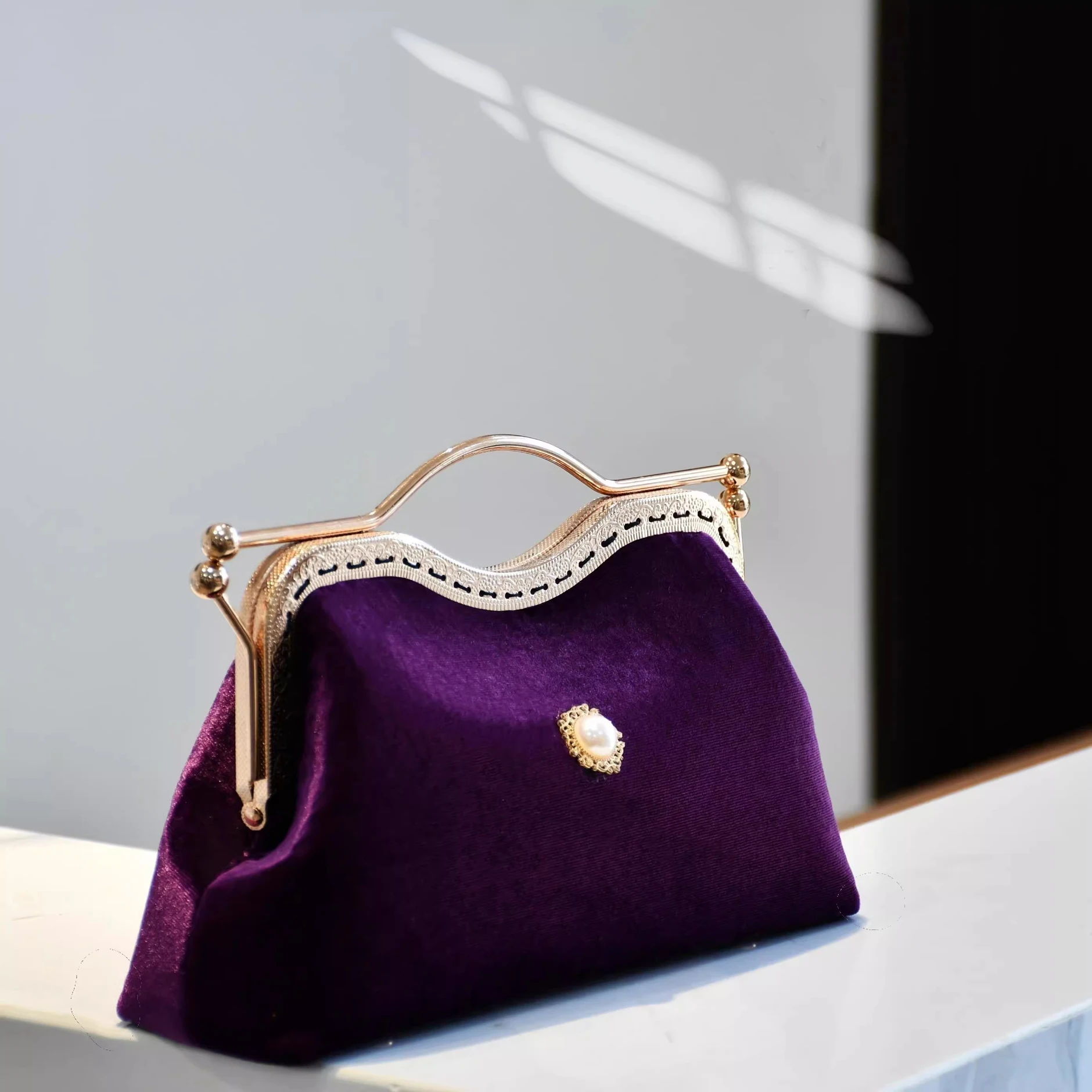 Classic Vintage Mother Gift Bag Bags Bead Top Handle Shell Clutch Bags Women's Handbags Bag Fringe Bags Chain Strap Bags
