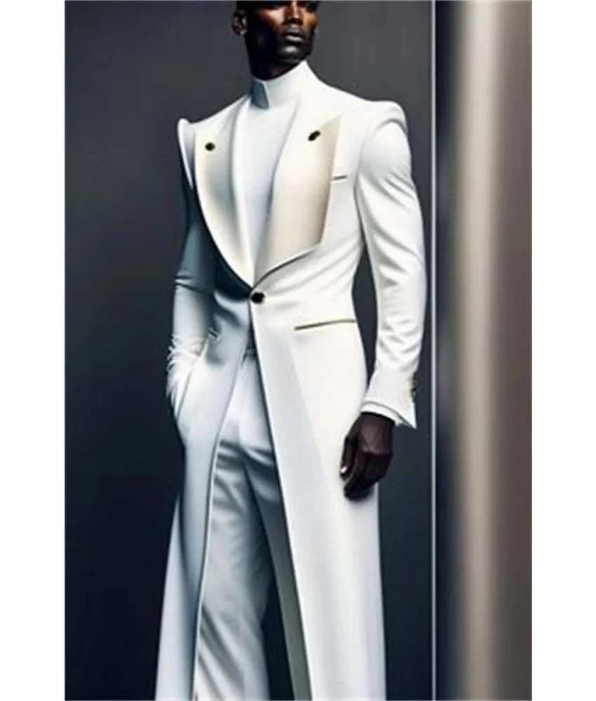 

Men's New Fashion 2-Piece Suit Set ( Blazer+Pants ), Formal Wedding Prom Stage Wear with Contrast Shawl Lapel,