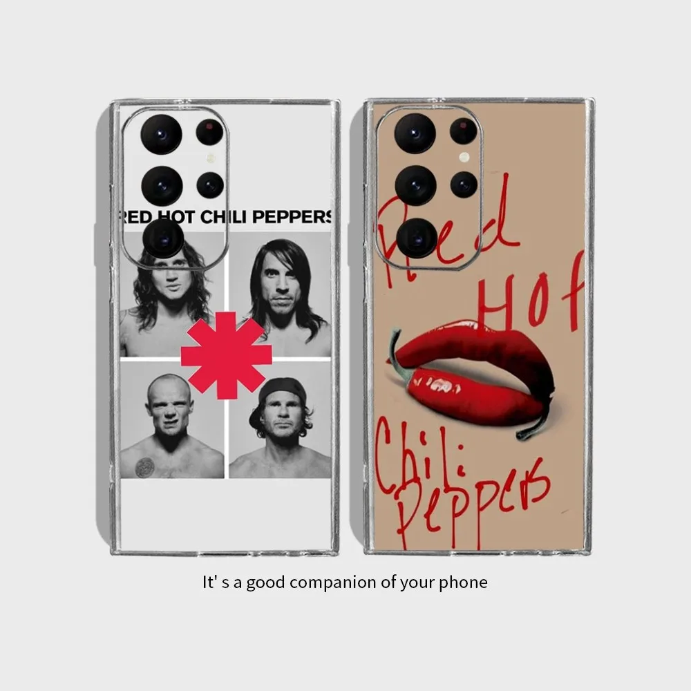 Red Hot C-Chili P-Peppers Phone Case For Samsung Galaxy S24 Ultra S22 S23 Ultra S21 S20 5G Protective Silicone TPU Funda