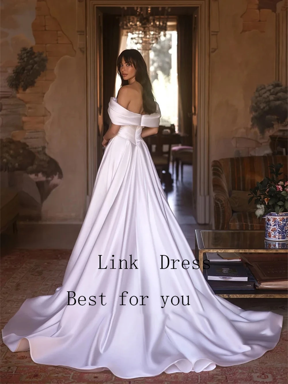 Strapless Wedding Dresses for Ladies Empire Satin Bridal Gowns Exquisite Sleeveless Vestidos De Novia New 2026 Summer