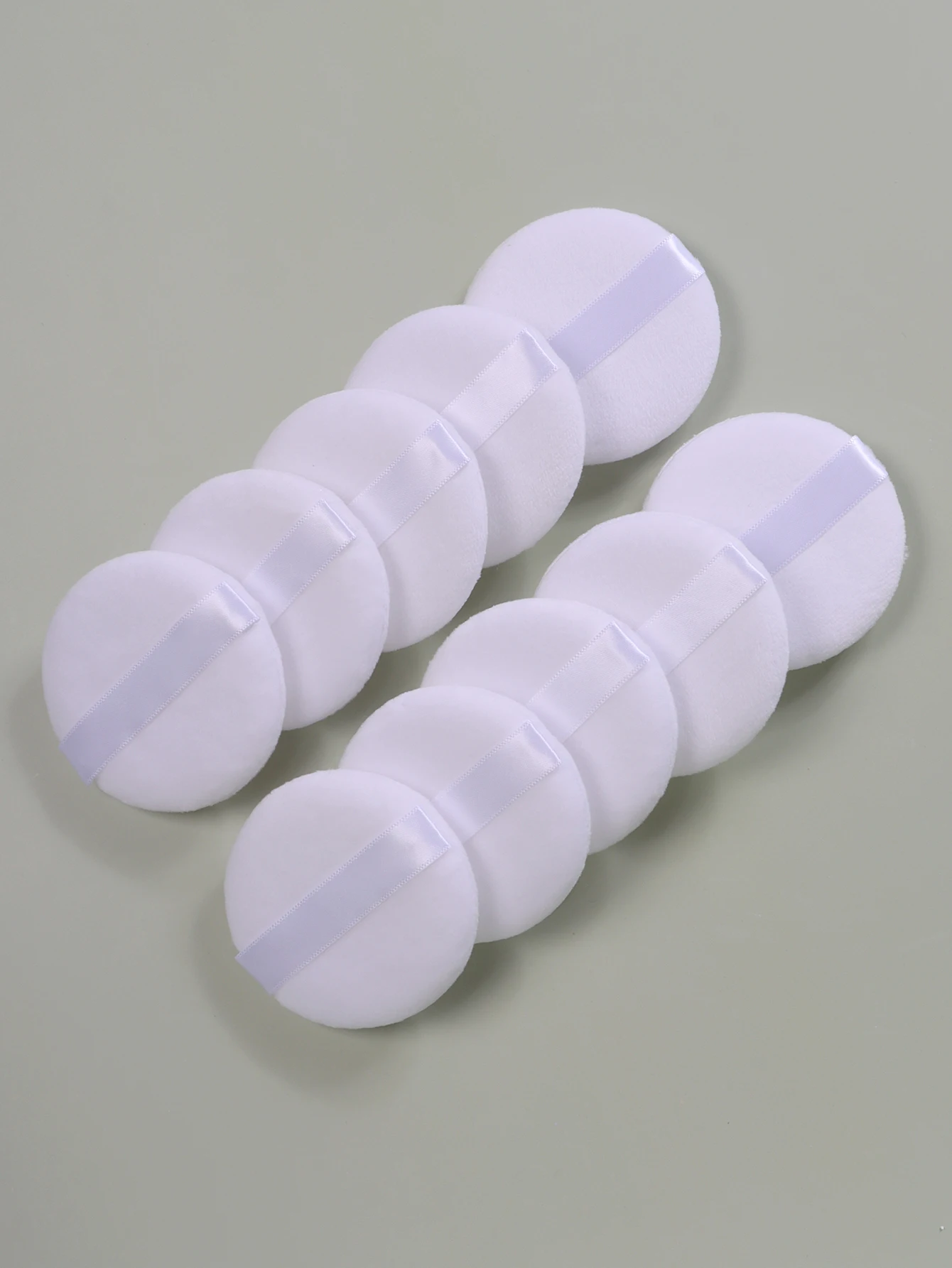 2-5-10-20Pcs Portable and Practical High-Grade White Round Powder Puff for Base and Fixing Makeup