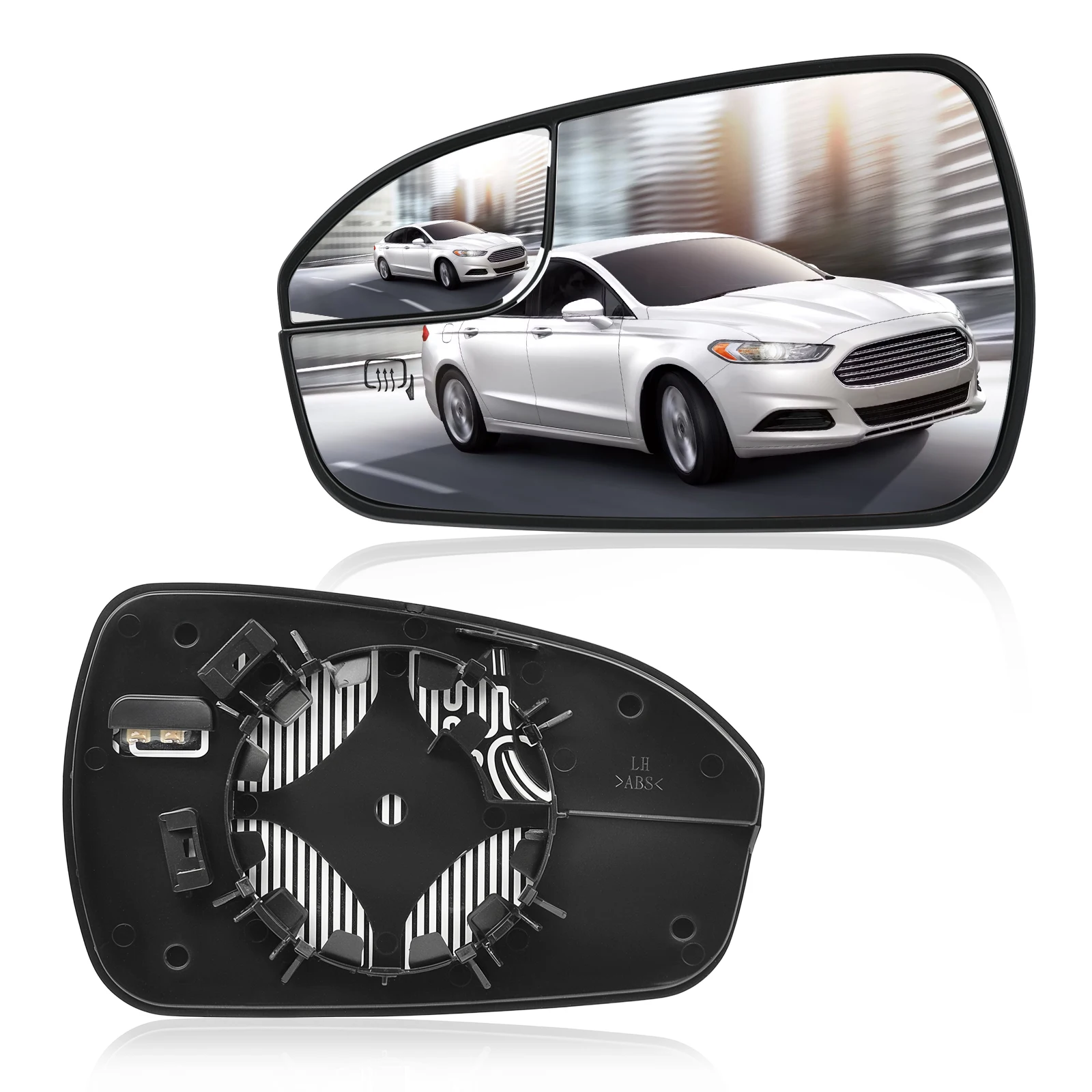 For Ford Fusion 2013-2020 USA Version Left Right Door Side Wing Mirror Glass Heated Clear Exterior Car Accessories Aspherical