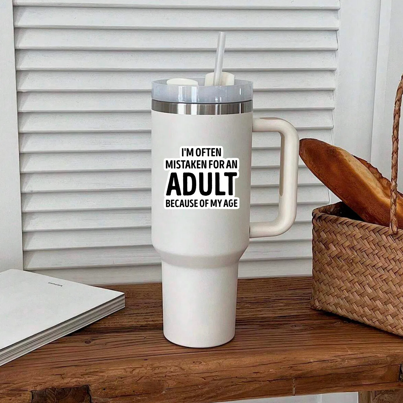 3-inch Adult Impression Irony Sticker, Humorous Vinyl Decal for Laptops & Bottles, Matte Finish, Durable Self-Adhesive Art.