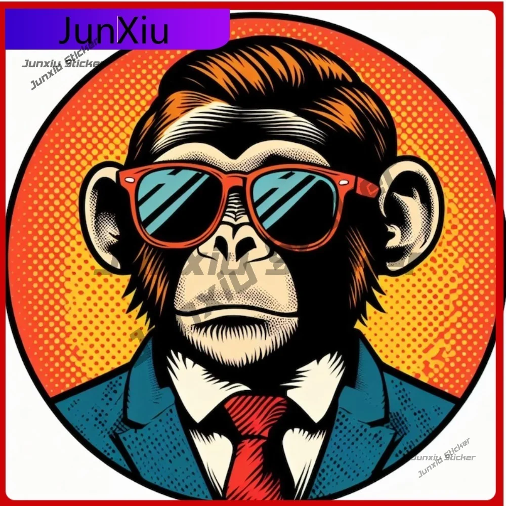 

Funny Monkey Sticker UV Resistant Waterproof Vinyl Decal Sunproof Outdoor Stylish Exterior Vehicle Scratch Decoration