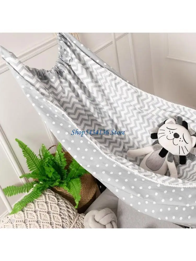 H7ED Children Hammock Swing Indoor Outdoor Hanging Basket Kids Cotton Cloth Bag Chair
