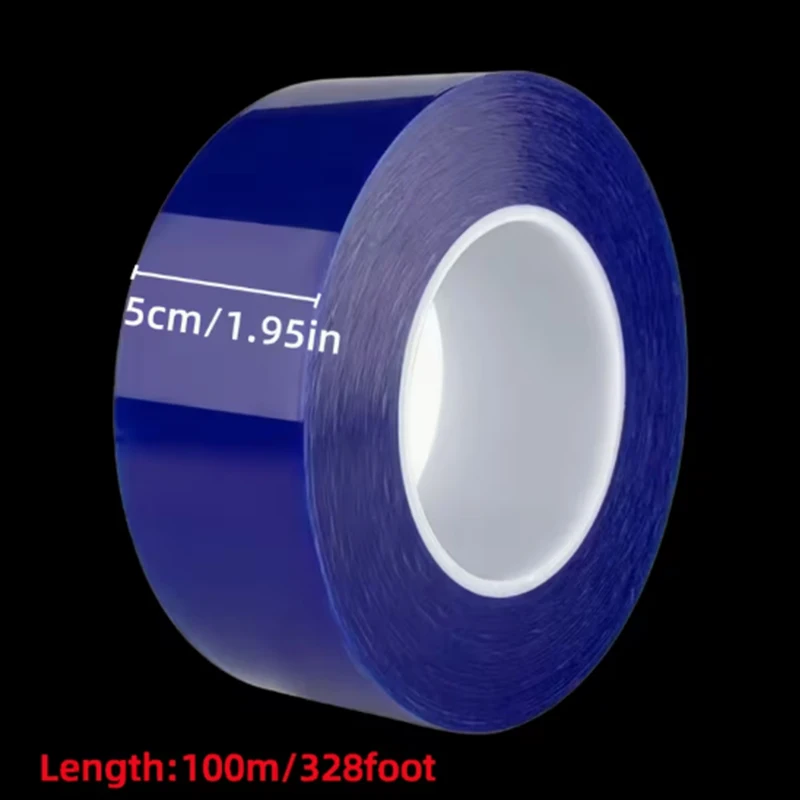 Blue PE Protective Film, No Residue Anti-Scratch Self-Adhesive Barrier Film for Car Wheel Rim Hub, Auto Paint Surface Protection