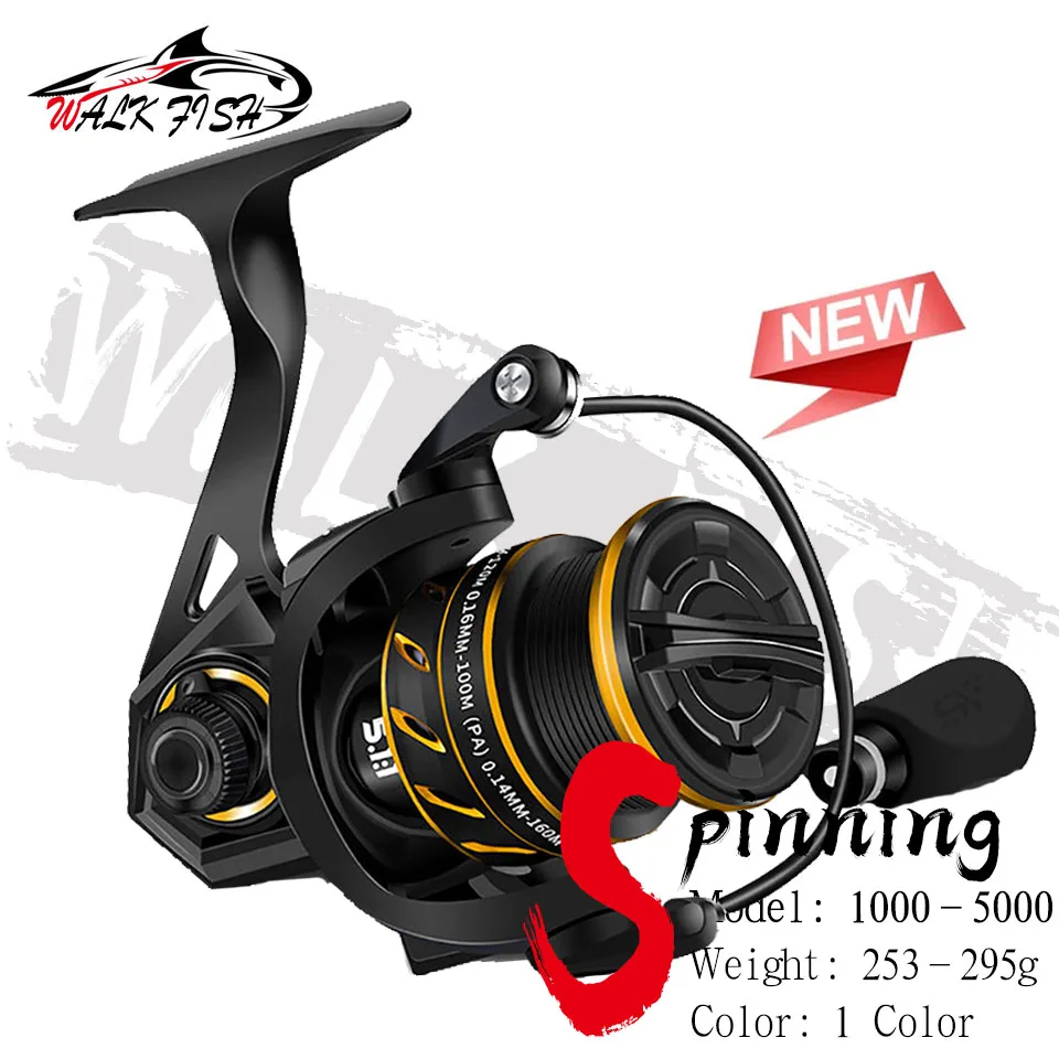 WALK FISH NEW Super Light Spinning Fishing Reel 8KG-10KG Max Drag 5.1:1 Gear Ratio Freshwater Carp Fishing Coil