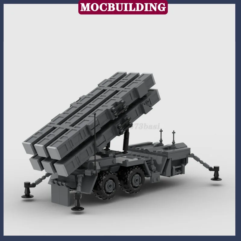 MOC Military MIM-104 Vehicle Transport Model Building Block Rocket Launcher System Assembly Boy Collection Toy Gifts