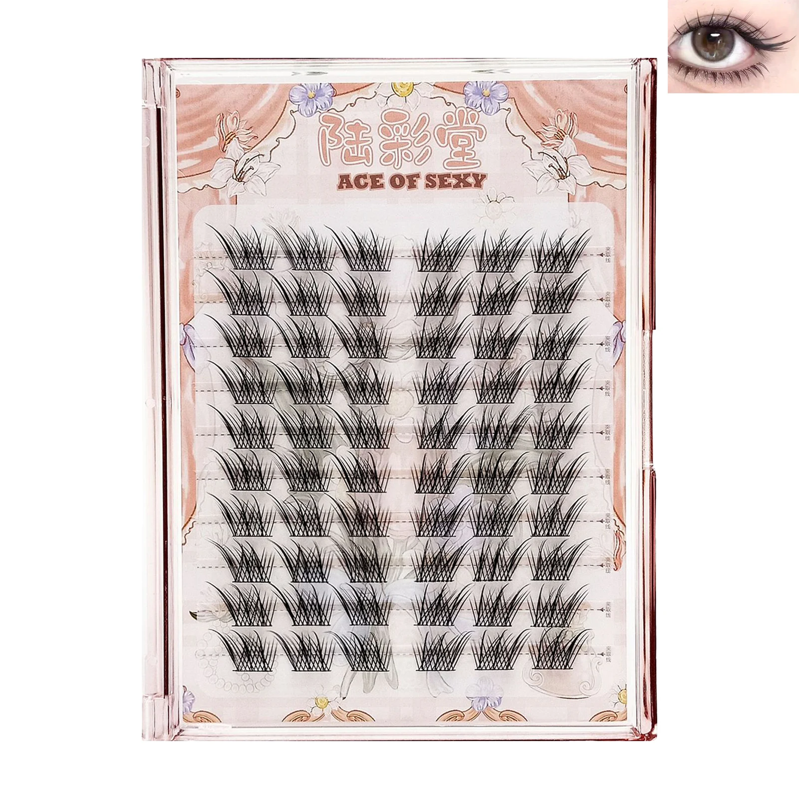 Extensiones de pestañas DIY, pestañas postizas de flores, color negro, 0,05mm, 9-13mm, pestañas postizas mezcladas con rizo C para mujer, maquillaje Natural
