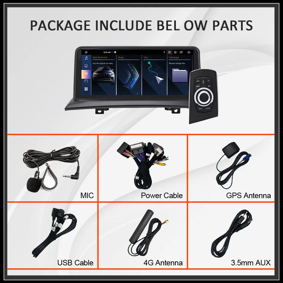 10,25 "Android 15 Auto Auto Radio Bildschirm Multimedia-player Für BMW X3 E83 2004-2009 drahtlose CarPlay Bluetooth Navigation 2 DIN – Detail 2