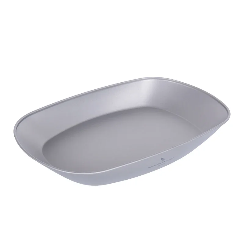 Boundless Voyage Titanium Dish Plate Bacteriostatic Dinnerware Outdoor Camping Picnic Tableware Fruits Vegetable Dinner Pan