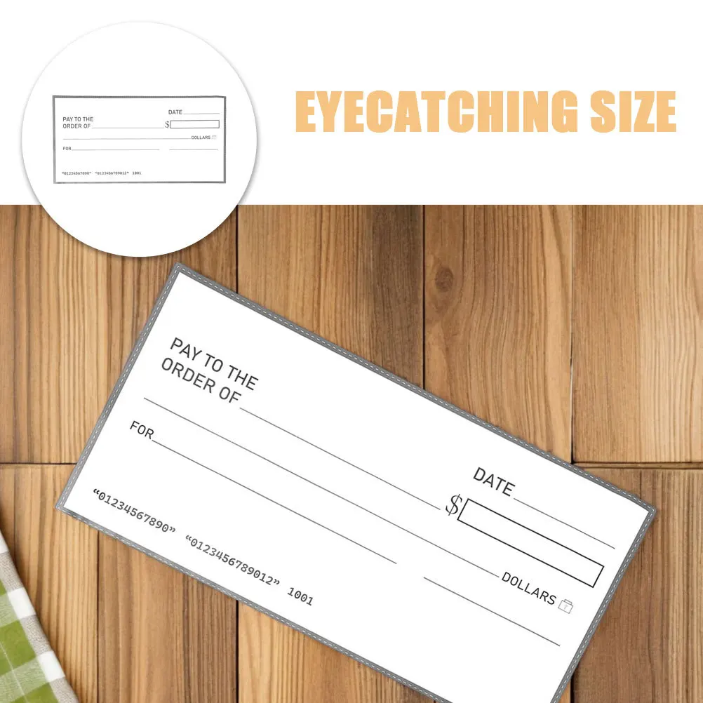 2 uds. De verificación falsa gigante, cuadros grandes en blanco para presentaciones, borrado en seco, reutilizable, resistente al agua, premio Jumbo, roscador de fondos para fiesta