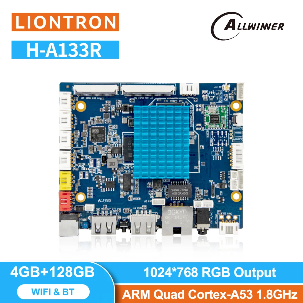 Allwinner A133 WiFi Arm WLAN D1 Development Embedded 4*Cortex-A53 All in One Motherboard Support Android play store app Linux