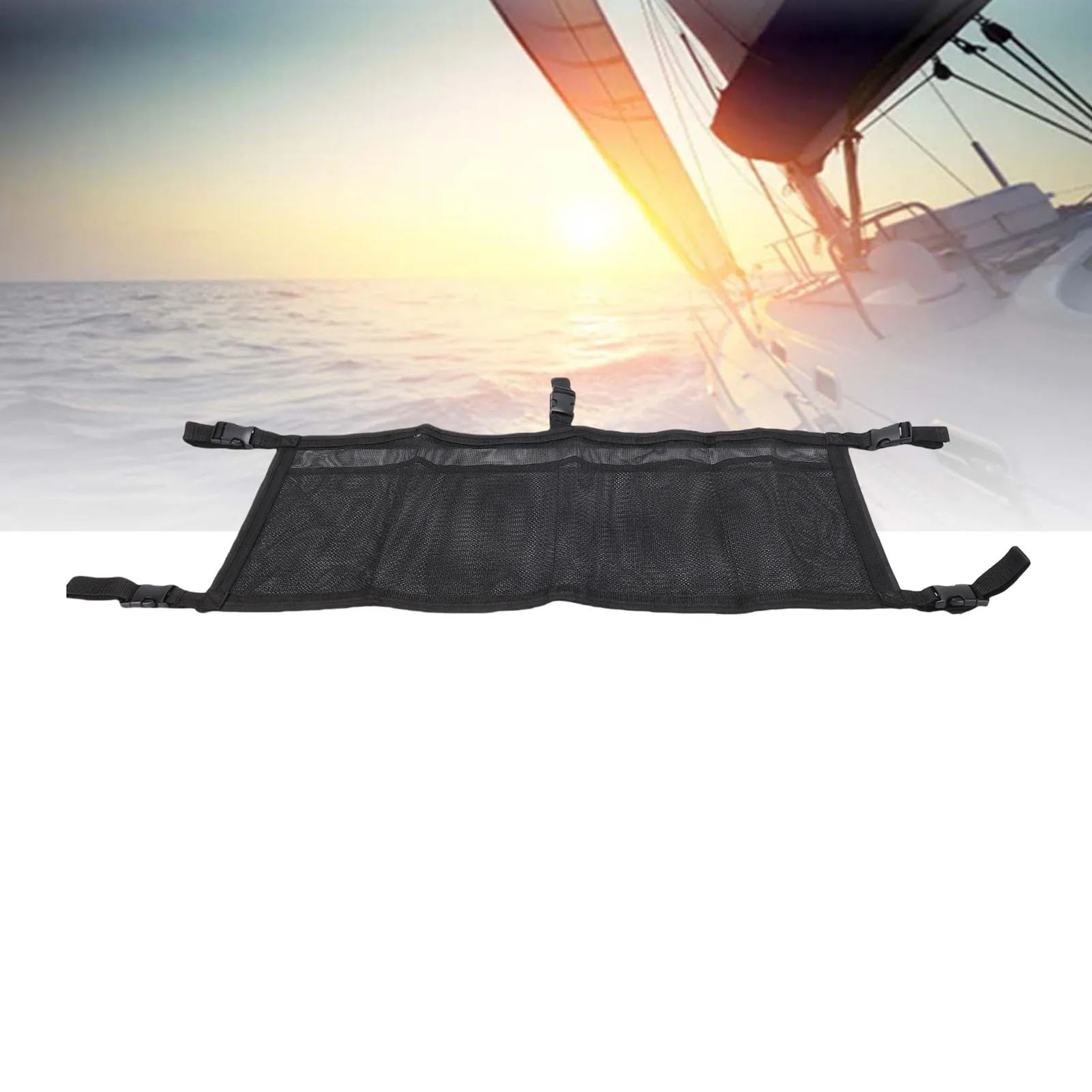 حقيبة تنظيم مقعد القارب، حقيبة تخزين القارب مع 3 أقسام، أشرطة قابلة للتعديل، مقعد القارب الشبكي، حقيبة معلقة لليخوت
