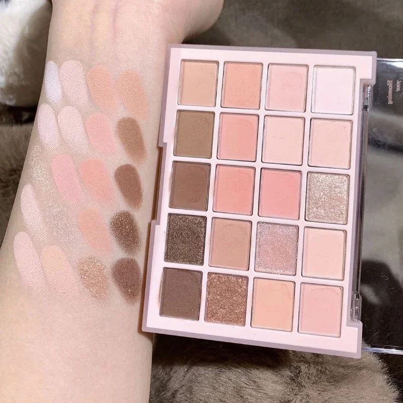 Paleta de sombras de ojos de 20 colores, maquillaje mate, brillo, sombra de ojos nacarada, paletas de sombra acrílicas impermeables, cosméticos, 2024