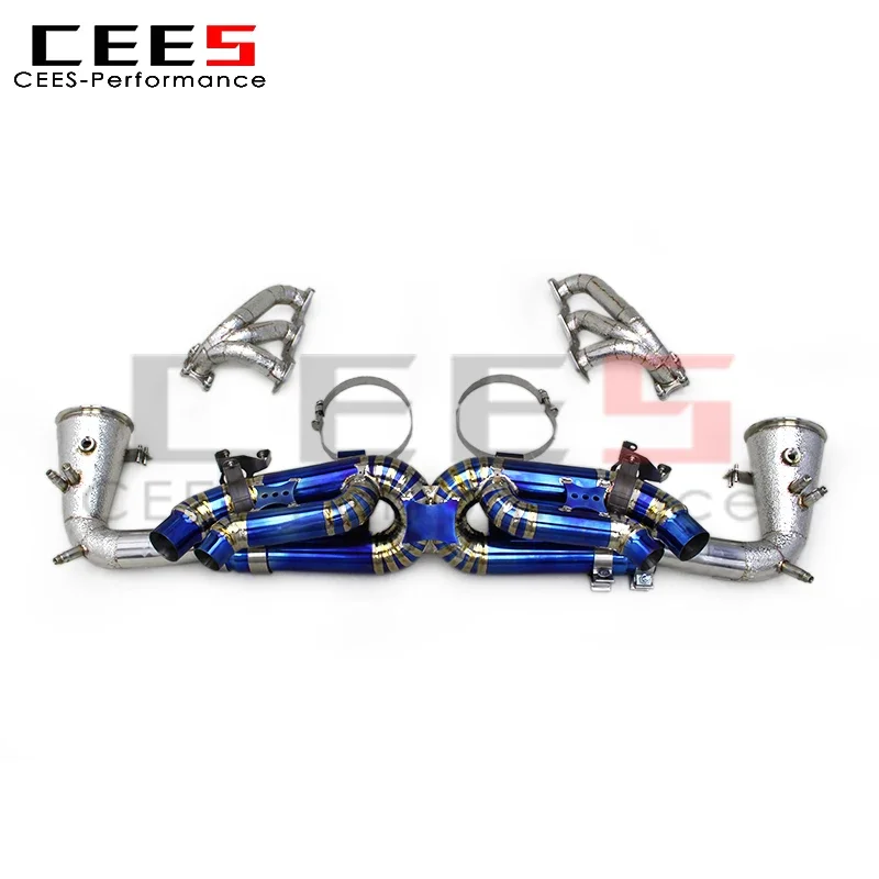 CEES Titanium Valvetronic Catback Muffler for Porsche 911 992 3.0T 2020-2024 SS304 Exhaust Manifold Header Car Accessories